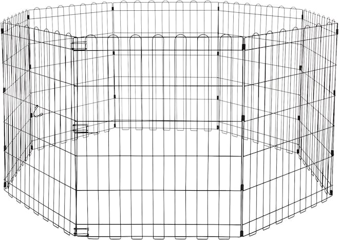 AmazonBasics Foldable Metal 30-Inch Pet Exercise and Playpen