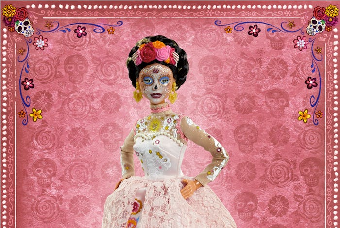 The new Barbie Dia De Muertos doll features stunning details.