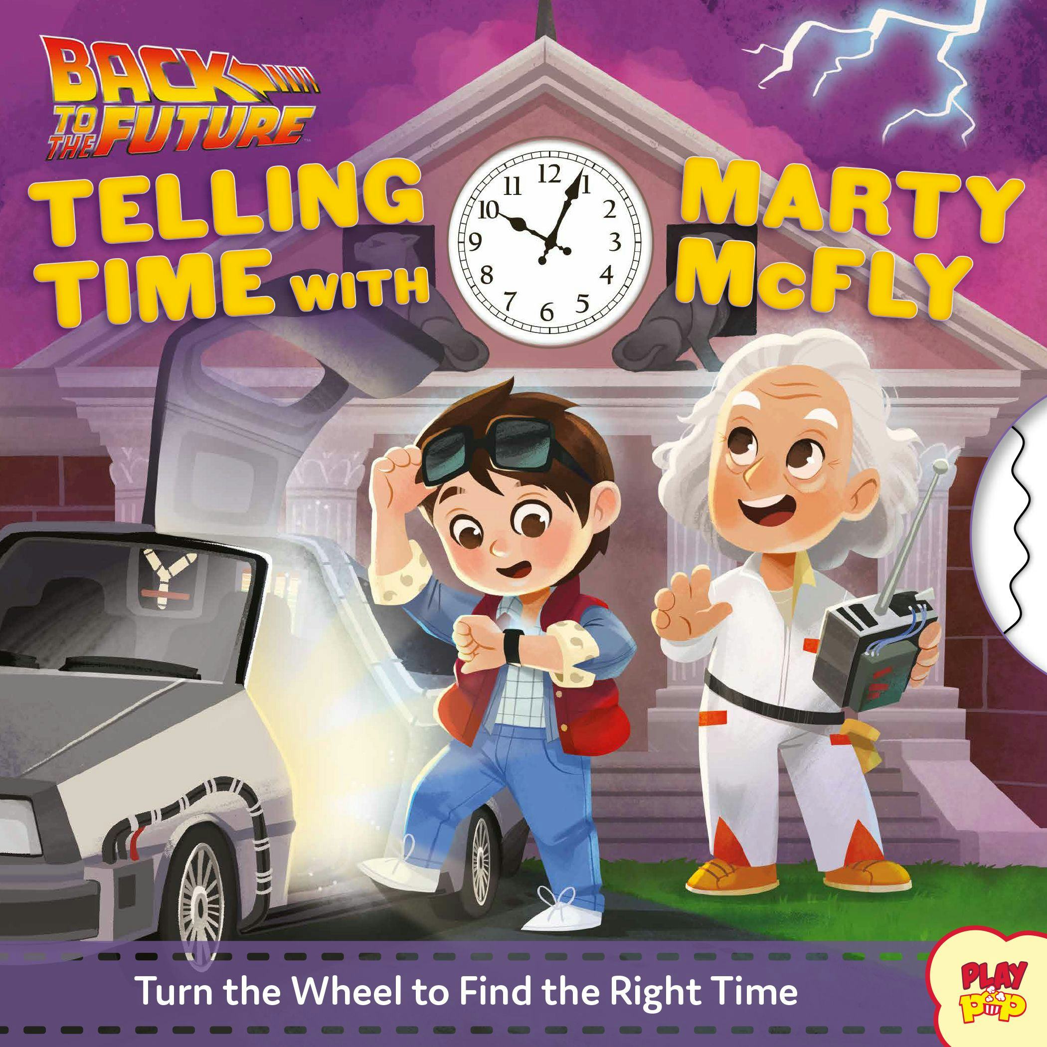 Back to the Future telling time with Marty McFly board book cover