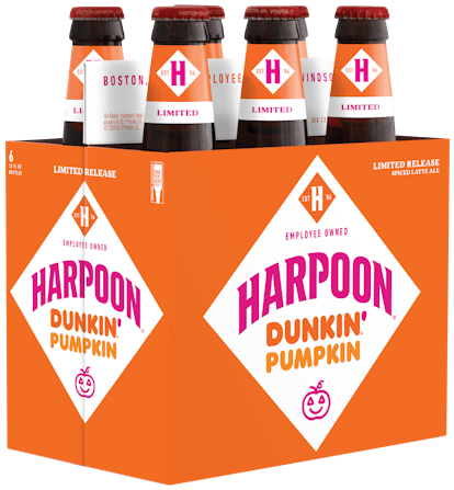 Harpoon and Dunkin's new pumpkin ale is brewed with real pumpkin.