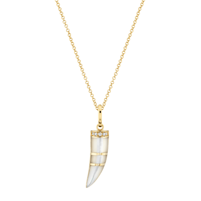 Mother Of Pearl Horn Pendant