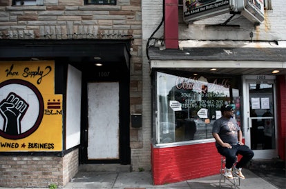 Many small business owners, like Oji Abbott of Washington, D.C., supported recent anti-racism protes...