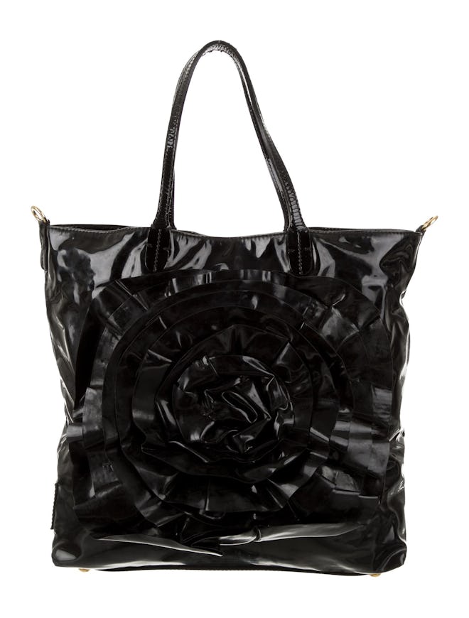 Petale Rose Patent Leather Tote Bag