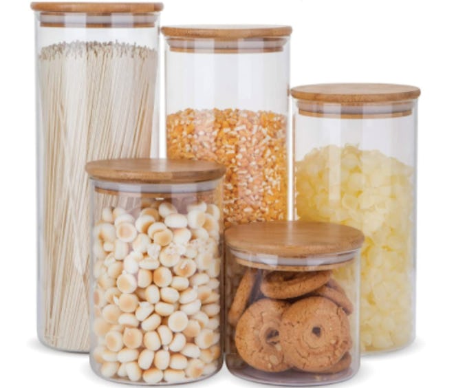 Best cereal containers glass bamboo lids different sizes