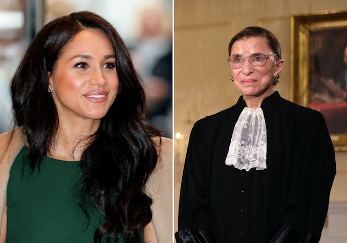 Meghan Markle, the Duchess of Sussex, cited Ruth Bader Ginsburg as a “true inspiration” in a stateme...