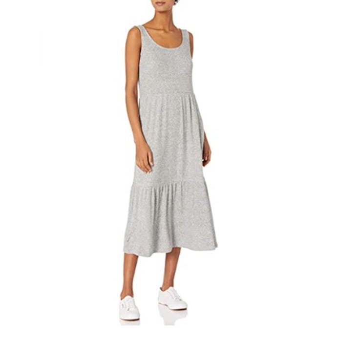 Daily Ritual Rib Tiered Tank Dress