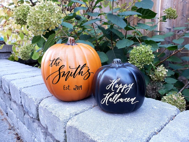 Personalized Calligraphy Pumpkin