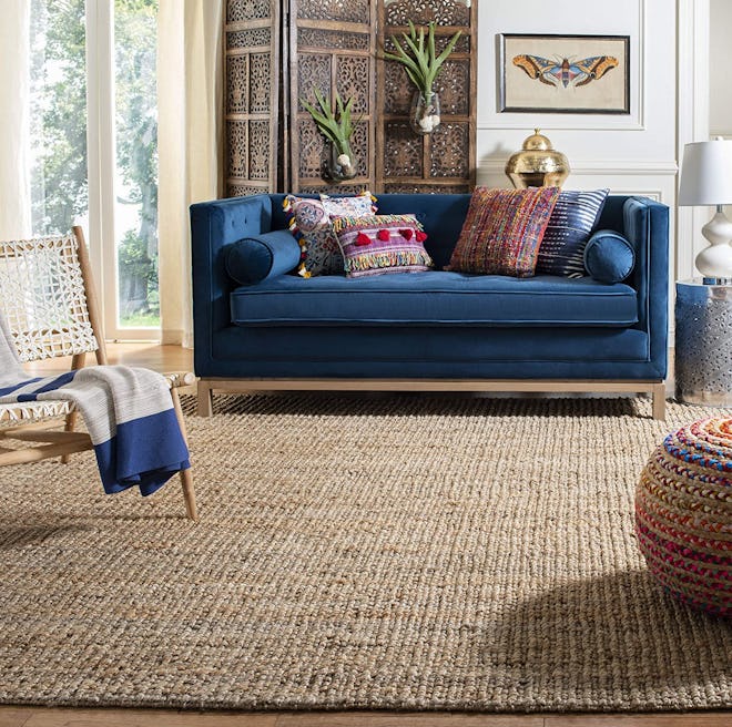 This area rug keeps cold from radiating through your floor and is one of many relatively cheap ways ...