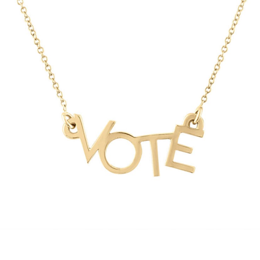 VOTE Necklace in Solid 14k Gold