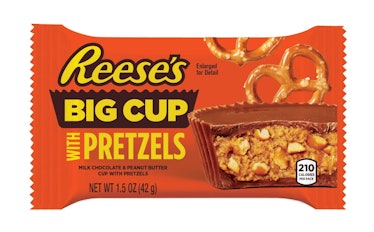 Reese's new Big Cups feature pieces of pretzels.