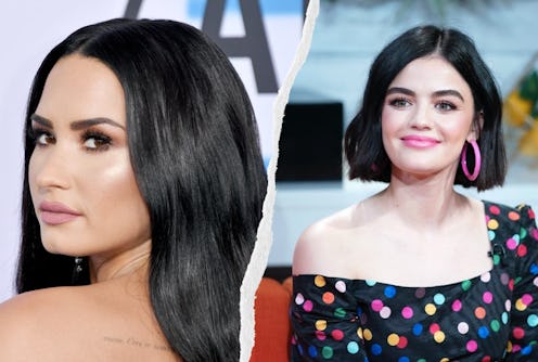 Lucy Hale and Demi Lovato's piercings are so dainty. 