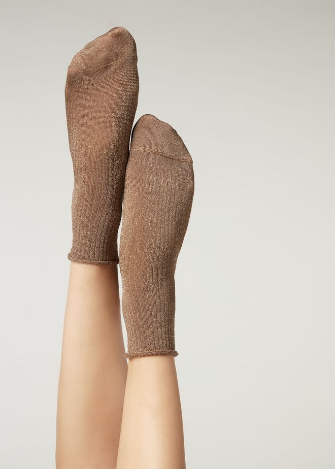 Ribbed Cotton Ankle Socks