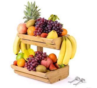 Sunix Bamboo Fruit Basket Holder