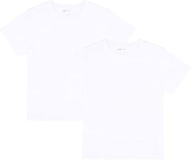 JIAHONG Unisex Kids 2-Pack Short Sleeves Crewneck T-Shirt for Boys and Girls (3-12 Years)