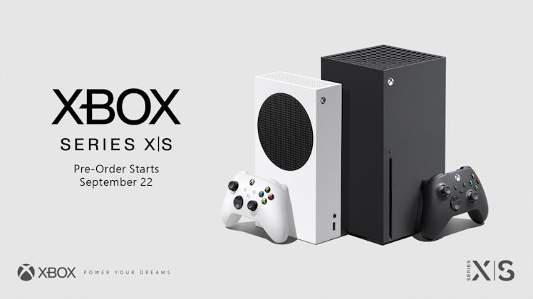 XBOX series XIS poster with "pre-order starts September 22" text