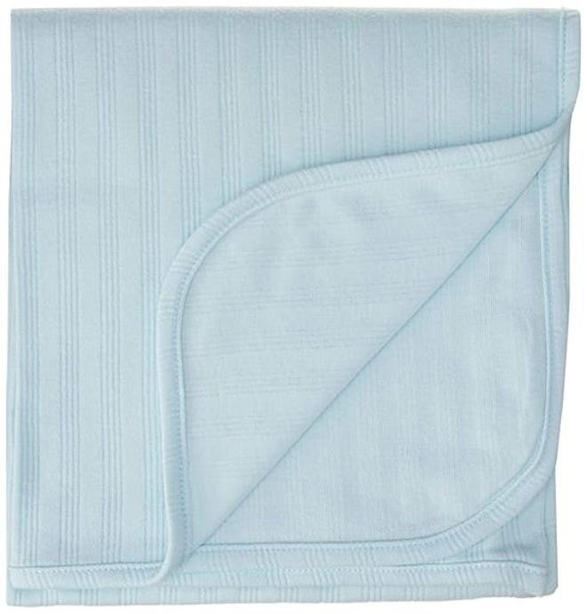 Touched by Nature Unisex Baby Organic Cotton Swaddle, Receiving and Multi-purpose Blanket, Blue, One...