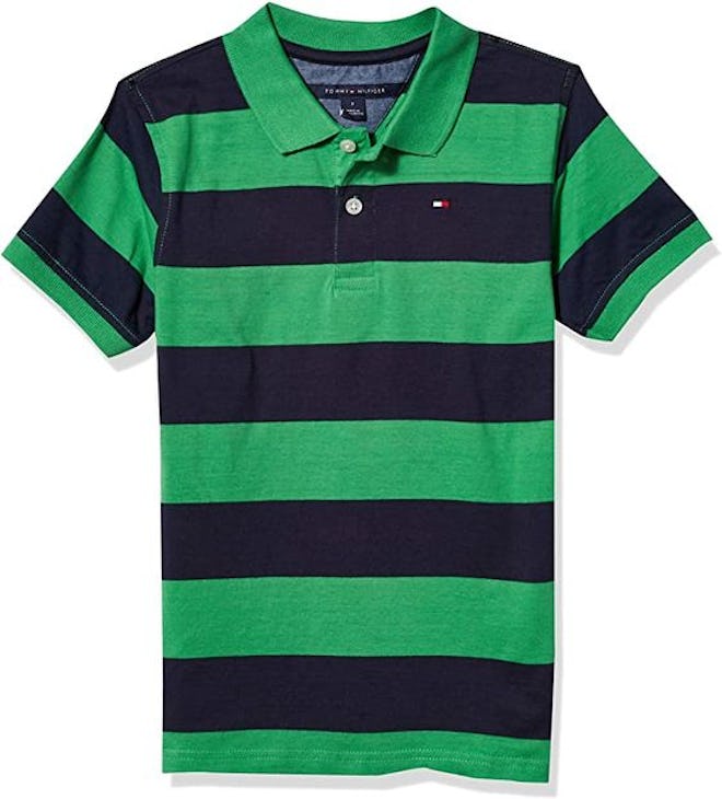 Tommy Hilfiger Boys' Short Sleeve Wide Stripe Polo