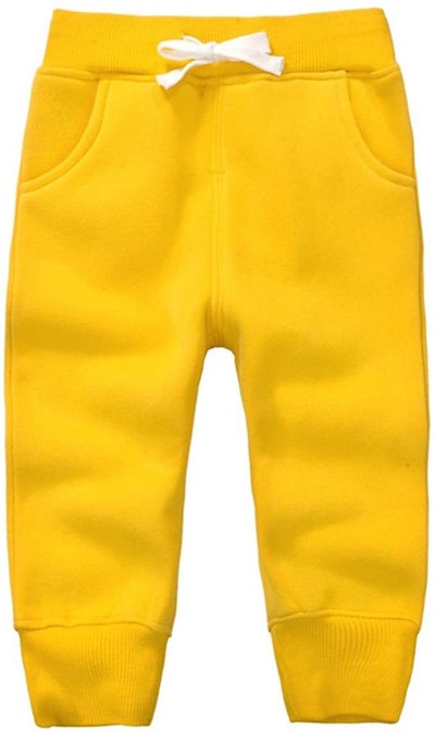 CuteOn Unisex Toddler Jogger Pants Kids Cotton Elastic Waist Winter Baby Sweatpants Pants 1-5Years