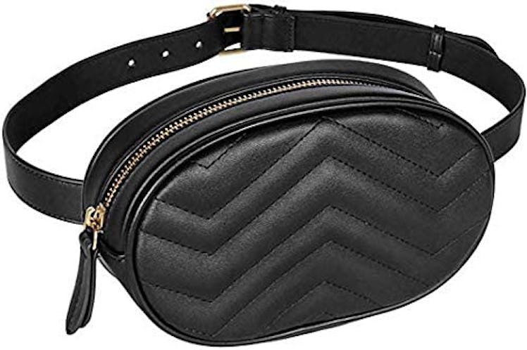 Geestock Women Waist Bags Waterproof PU Leather Belt Bag Fanny Pack