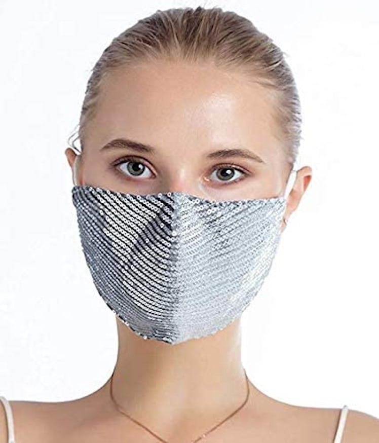 Fashion Sequin Glitter Cotton Masks for Women Filter Pocket and Filter Included | Glamour Masks
