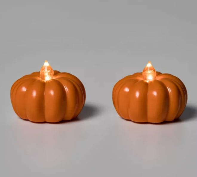 2-Pack Halloween Pumpkin Tea Lights