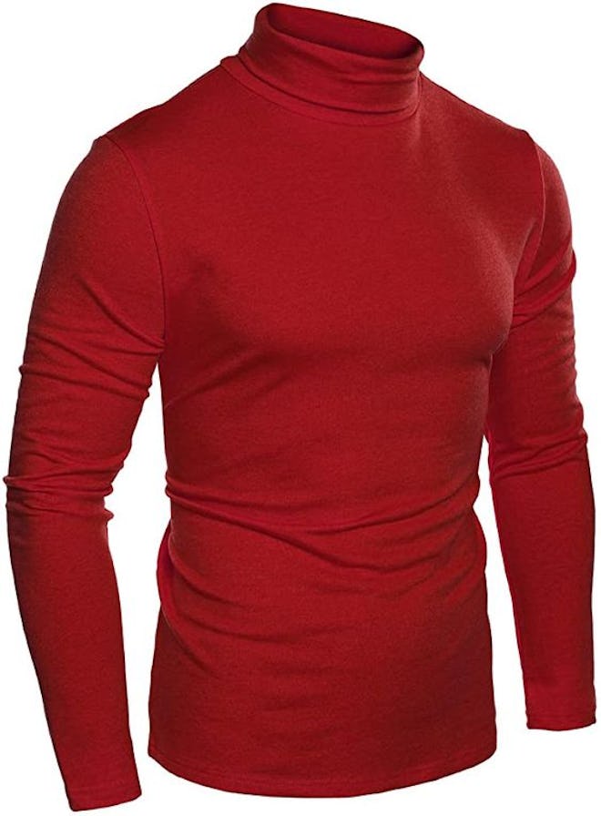 COOFANDY Men's Slim Fit Basic Thermal Turtleneck T Shirts Casual Cotton Knitted Pullover Sweaters