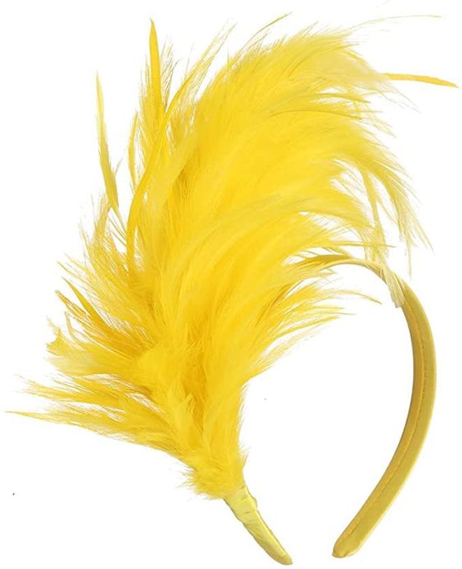 FELIZHOUSE 1920s Fascinator Feathers Headband for Women Kentucky Derby Wedding Tea Party Headwear Gi...