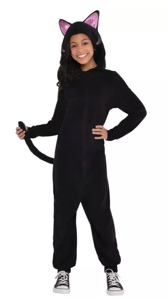 Kids Black Cat Zipster Halloween Costume
