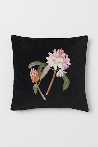 Floral-Design Cushion Cover