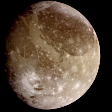 Ganymede, seen from the Galileo spacecraft in 1995.
