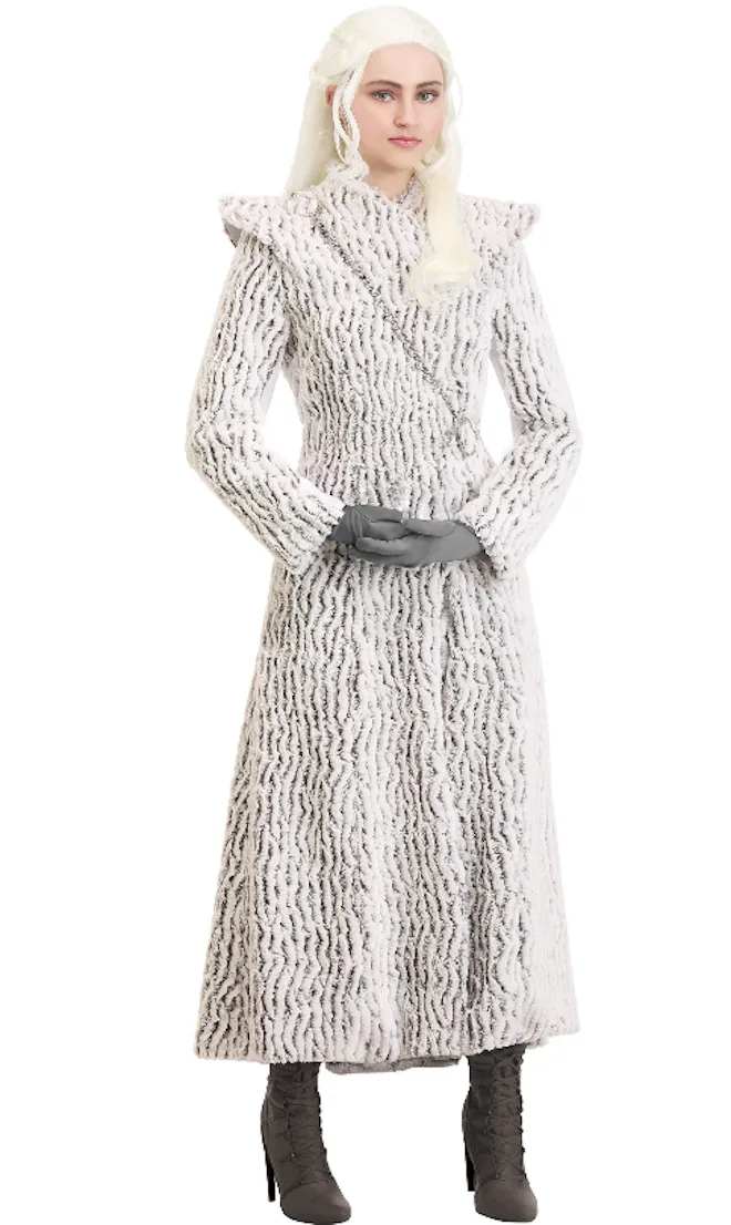 daenerys winter dress Daenerys white fur coat