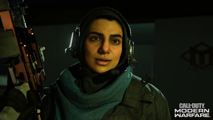 Farah holding a gun in Call of Duty 