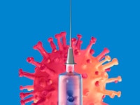 Coronavirus vaccine illustration.