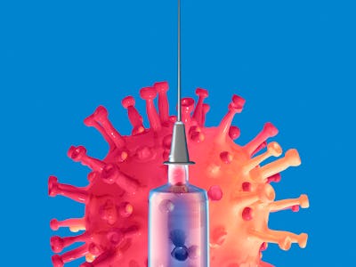 Coronavirus vaccine illustration.