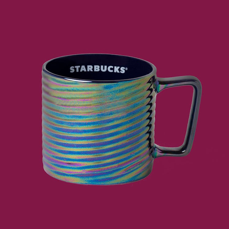 Starbucks' Holiday 2020 tumblers and cold cups include a Rainbow Luster Mug.