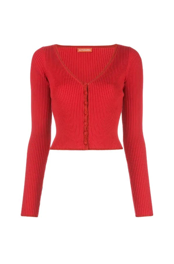 Victoria Beckham pointelle-knit Cropped Cardigan - Farfetch