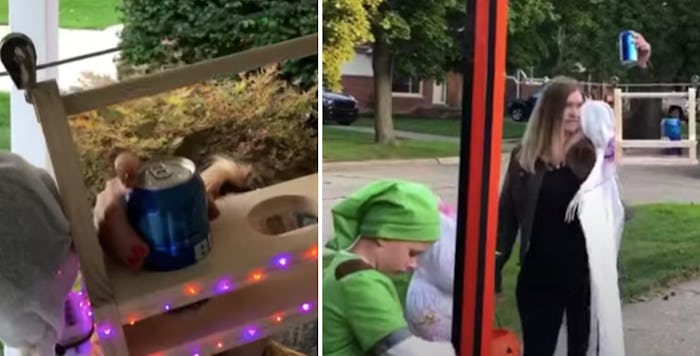 A Michigan man invented the most brilliant "Halloween Zip Line."