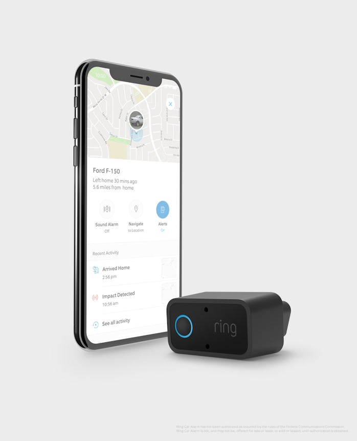 A screengrab of Ring's car alarm program.