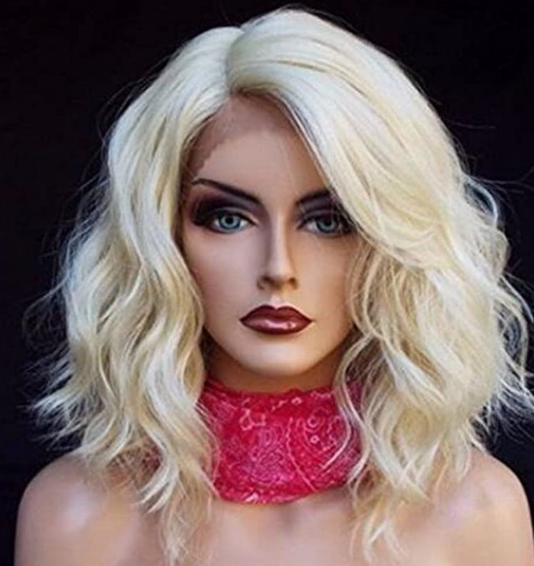Cool2day Lace Front Short Platinum Blonde Wig
