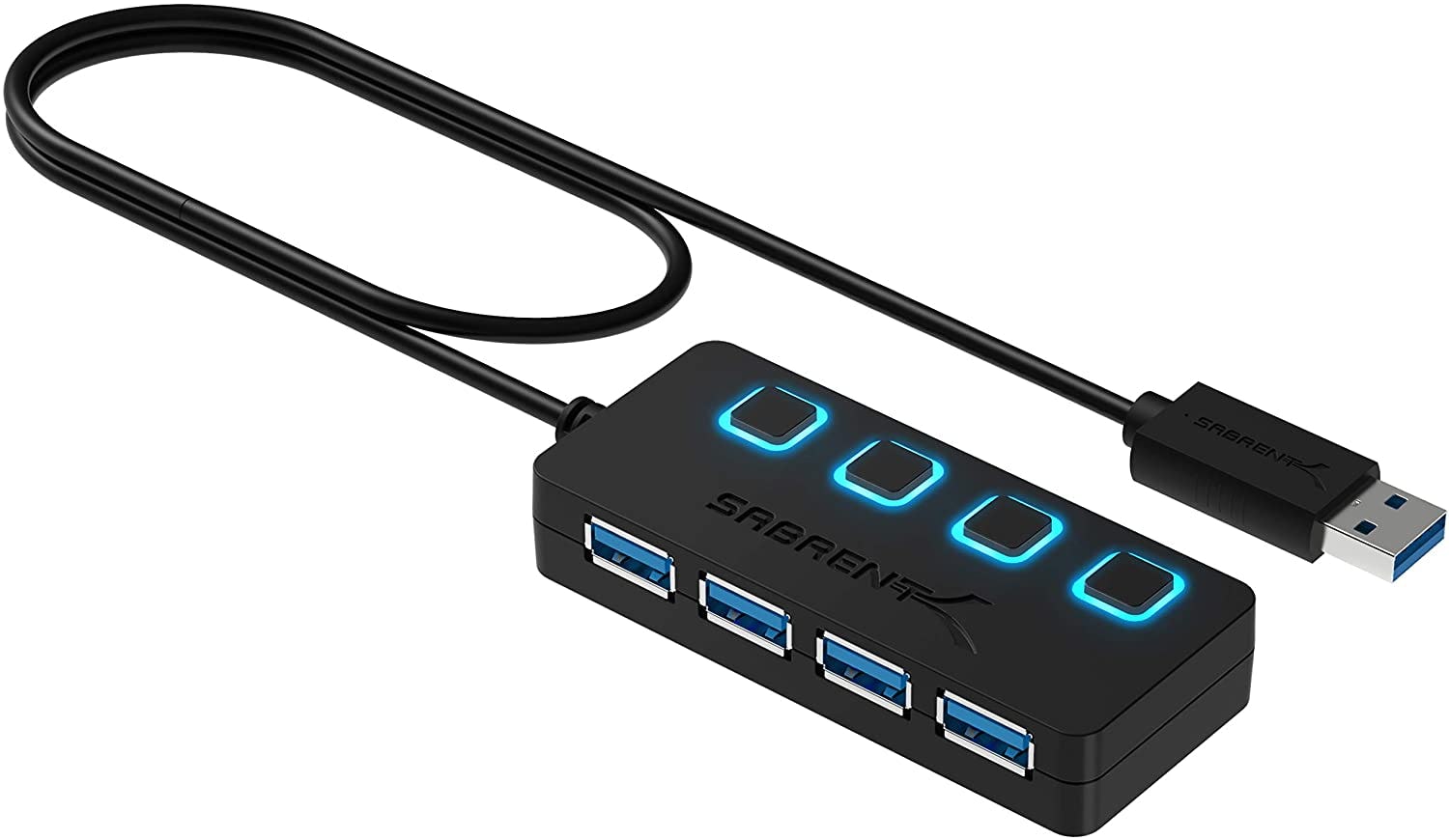 sabrent 12-button usb controller for mac/pc - blue