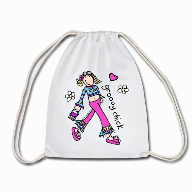 Groovy Chick Drawstring Bag