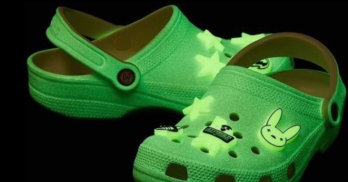Bad Bunny s glow in the dark Crocs make clogs cool once Bad Bunny s glow in the dark Crocs make clogs cool once