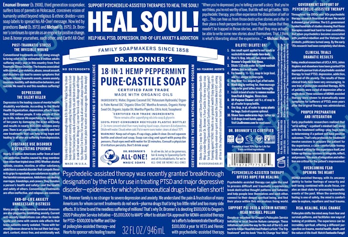 Dr. Bronner’s continues to use its iconic label to promote causes, now ...