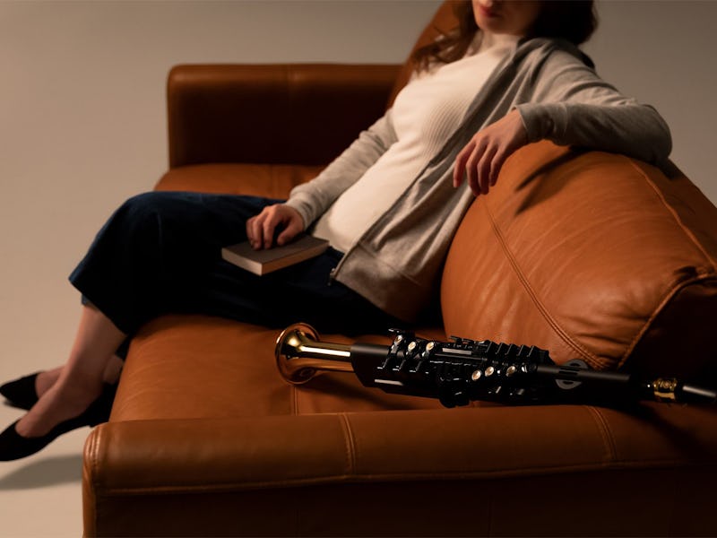 Yamaha YDS-150 lifestyle photo on couch