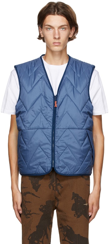 Levi's Made and & Crafted Reversible Blue Faux-Shearling Vest 