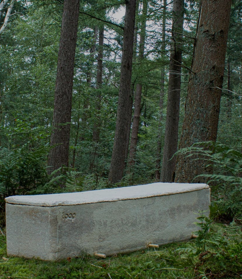 Loop coffin in woods