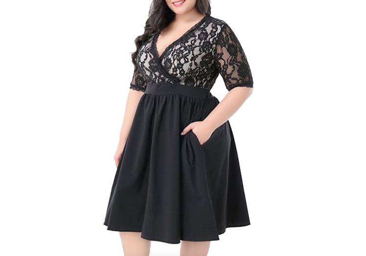 Nemidor Lace Cocktail Swing Dress