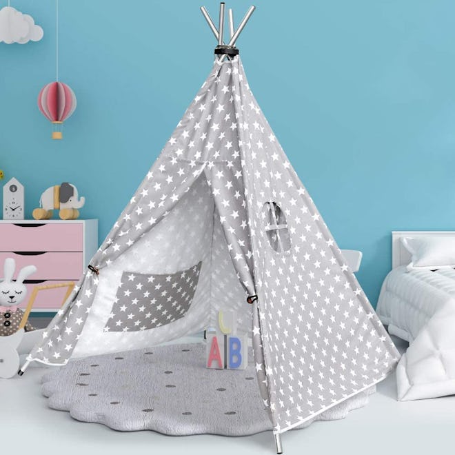 HAUEA Teepee Tent for Kids with Carry Case