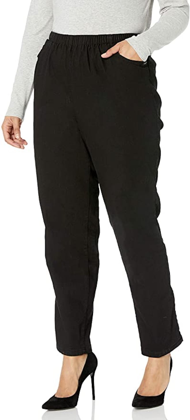 Chic Classic Collection Plus Size Stretch Pull-On Pant