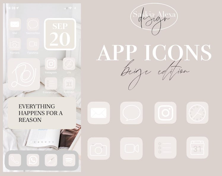 App Icons - beige/black edition + iPhone iOS14 Tutorial — SaskiaAlexaDesigns